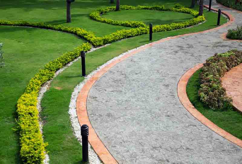 Suelo pasillo jardín pavimentos